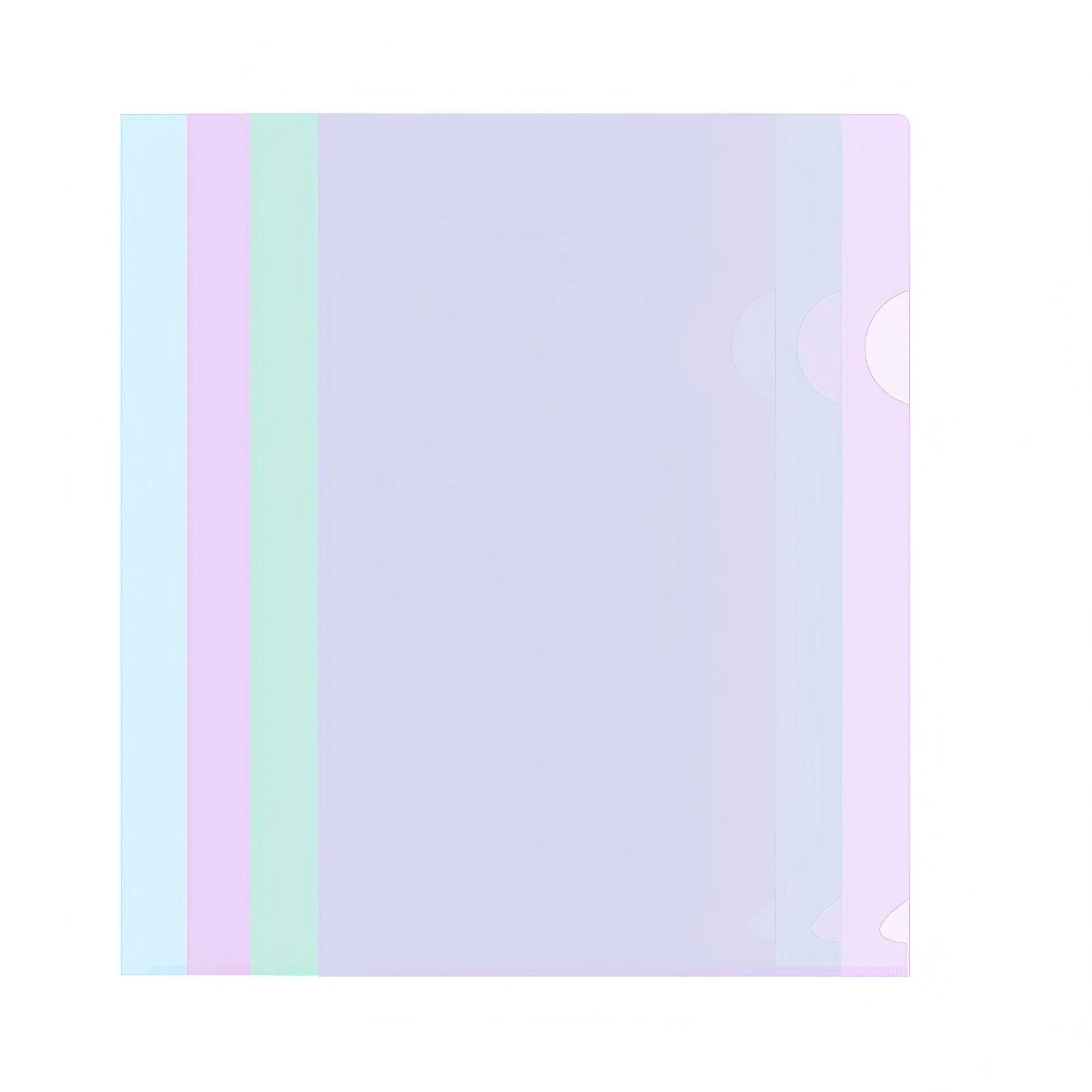 4pcs Morandi color folder, A4 transparent PP plastic cover, office and sheet music paper protection, file arrangement