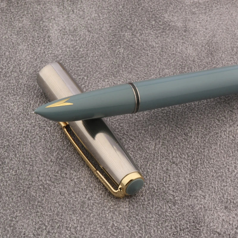 Hero Metal 616s Fountain Pen Sky Blue Ink Pen Golden Arrow F Nib Business Office Supplies Pens