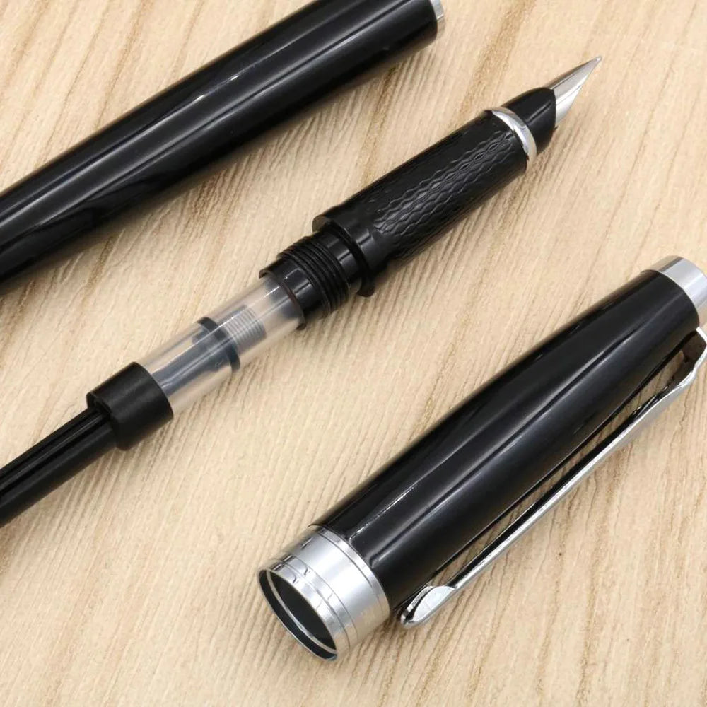 Hero 606A Retro Fountain Pen Silver Piece Accounting Metal Pen Stationery Student Office School Supplies ink pens
