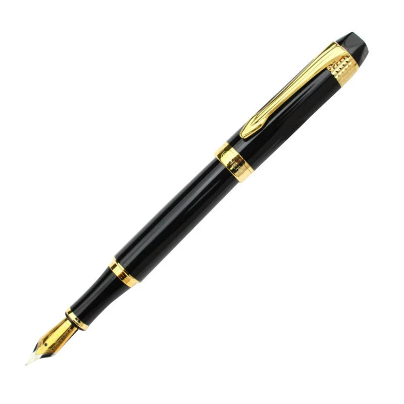 Hero H85 Metal Pen Black Lacquer Package Flower Bright Tip Business Adult Signature Pen Student Ink Practice Calligraphy Pen