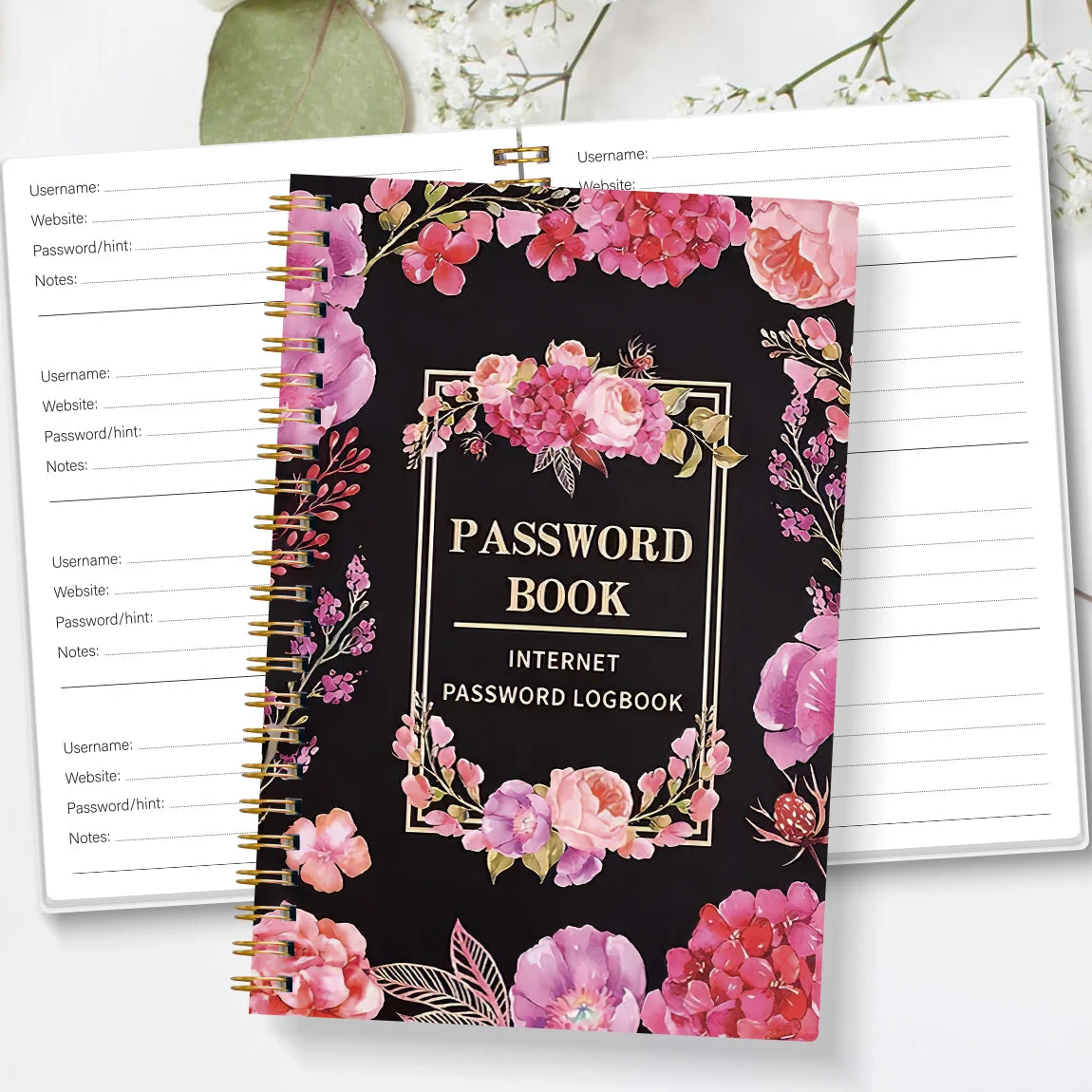 A5 Password Book,Internet Account and Website Login Organizer,Notes Section, Perfect Password Journal for Managing Cybersecurity